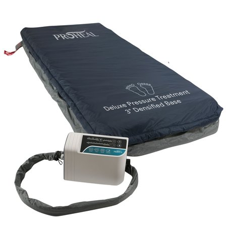 PROHEAL Alternating Pressure Mattress System w/Deluxe Digital Pump and 3" Densified Base 36"x80"x8" PH-86450